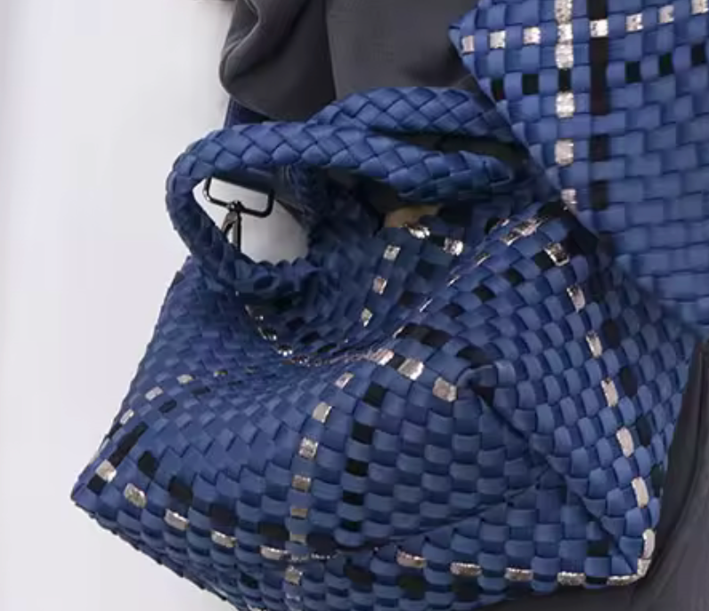 TOTE NEOPRENE BLUE CHECK