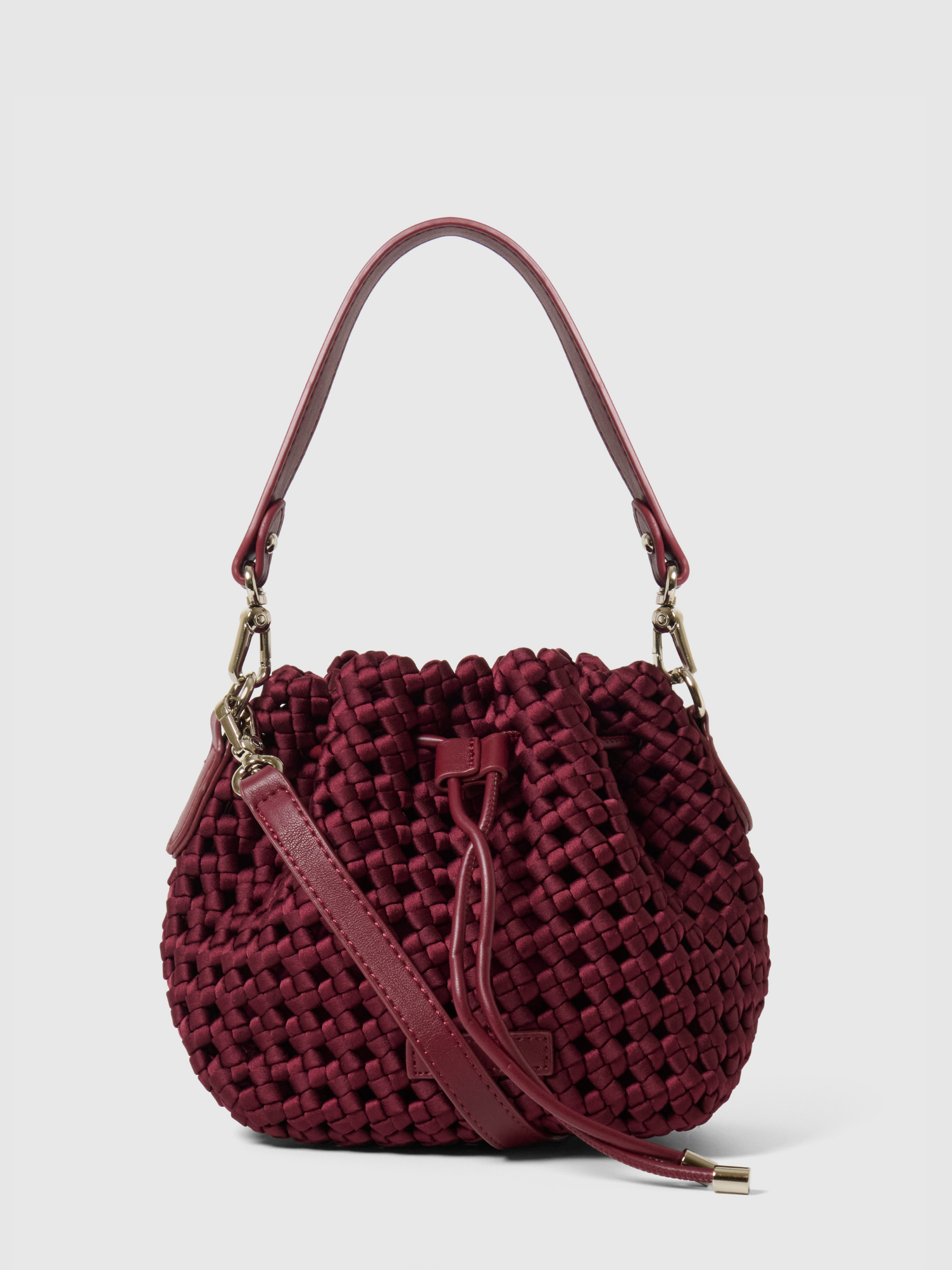 Tessuto Crossbody bag by Rivolla — interlaced woven nylon with detachable straps