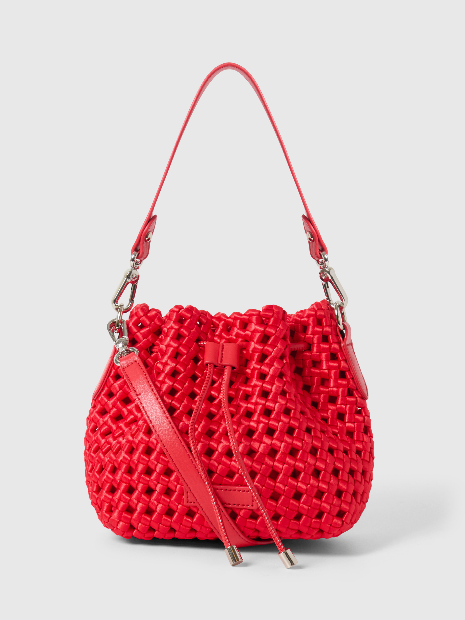 Tessuto Crossbody bag by Rivolla — interlaced woven nylon with detachable straps
