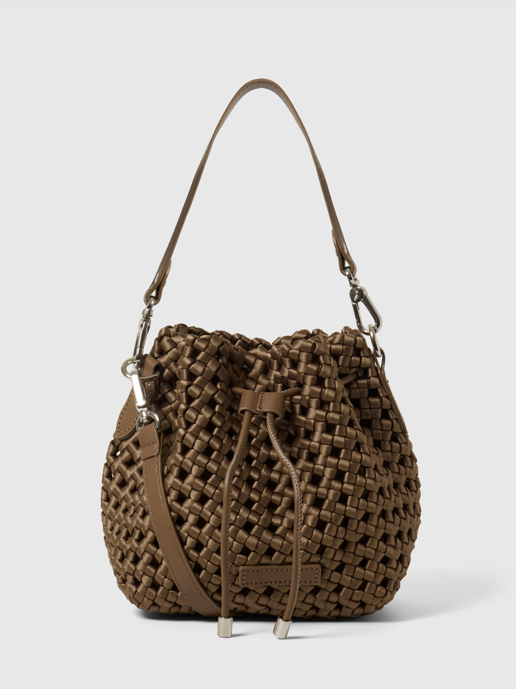 Tessuto Crossbody bag by Rivolla — interlaced woven nylon with detachable straps