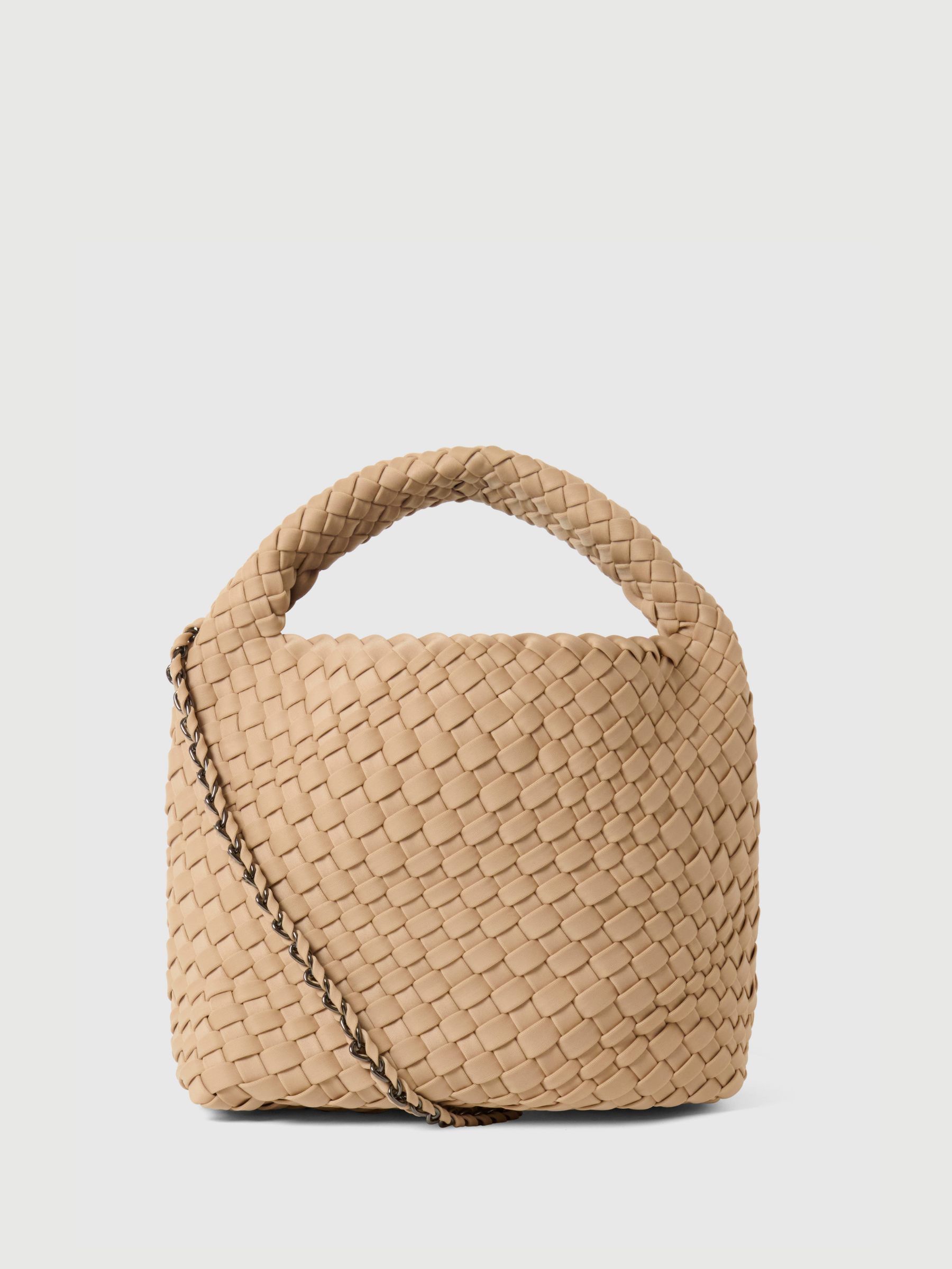 Nola Crossbody Medium bag by Rivolla — sleek everyday crossbody with chain strap and magnetic closure